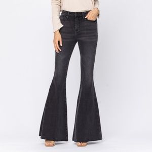 Judy Blue Black Plus Size High Waisted Super Flare Stretch Jeans